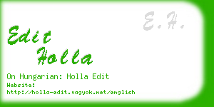 edit holla business card